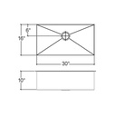 Julien 003908 J7 Sink Undermount Single 30X16X10 2