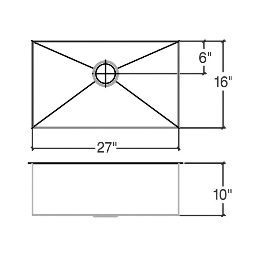 Julien 003922 J7 Sink Undermount Single 27X16X10 2