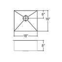 Julien 003912 J7 Sink Undermount Single 18X16X8 2