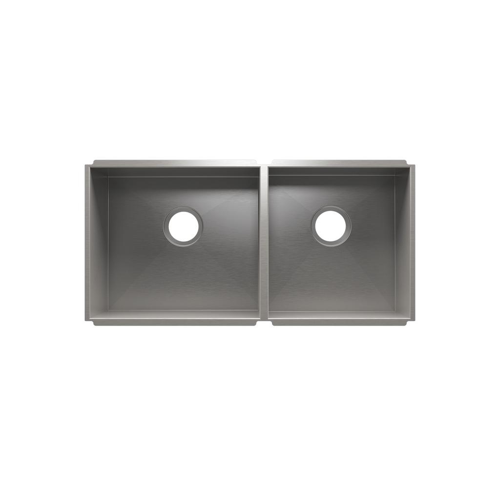 Julien 003679 Urbanedge Sink Undermount Double L18X16X8 R15X16X8 1