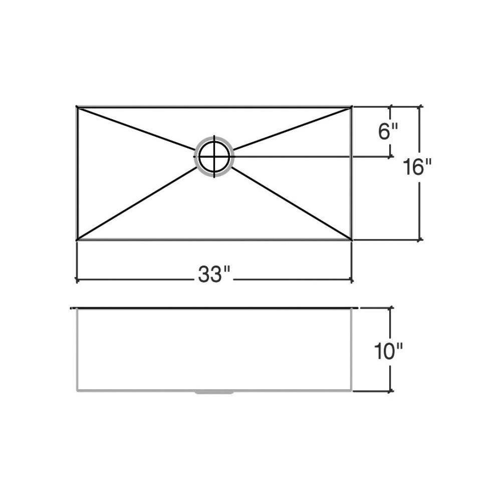 Julien 003690 Urbanedge Sink Undermount Single 33X16X10 2