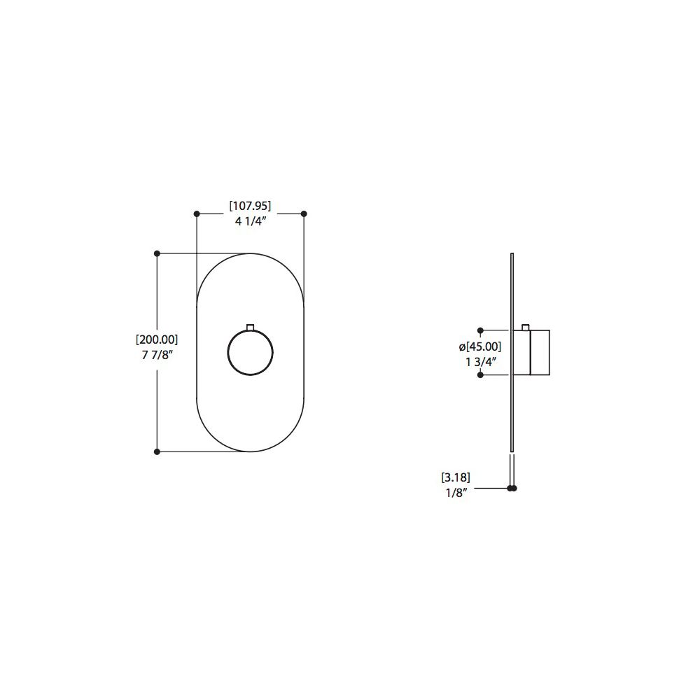 Aquabrass R3095 Trim Set For 12000 1/2 And 3000 3/4 Thermostatic Valves Polished Chrome 2