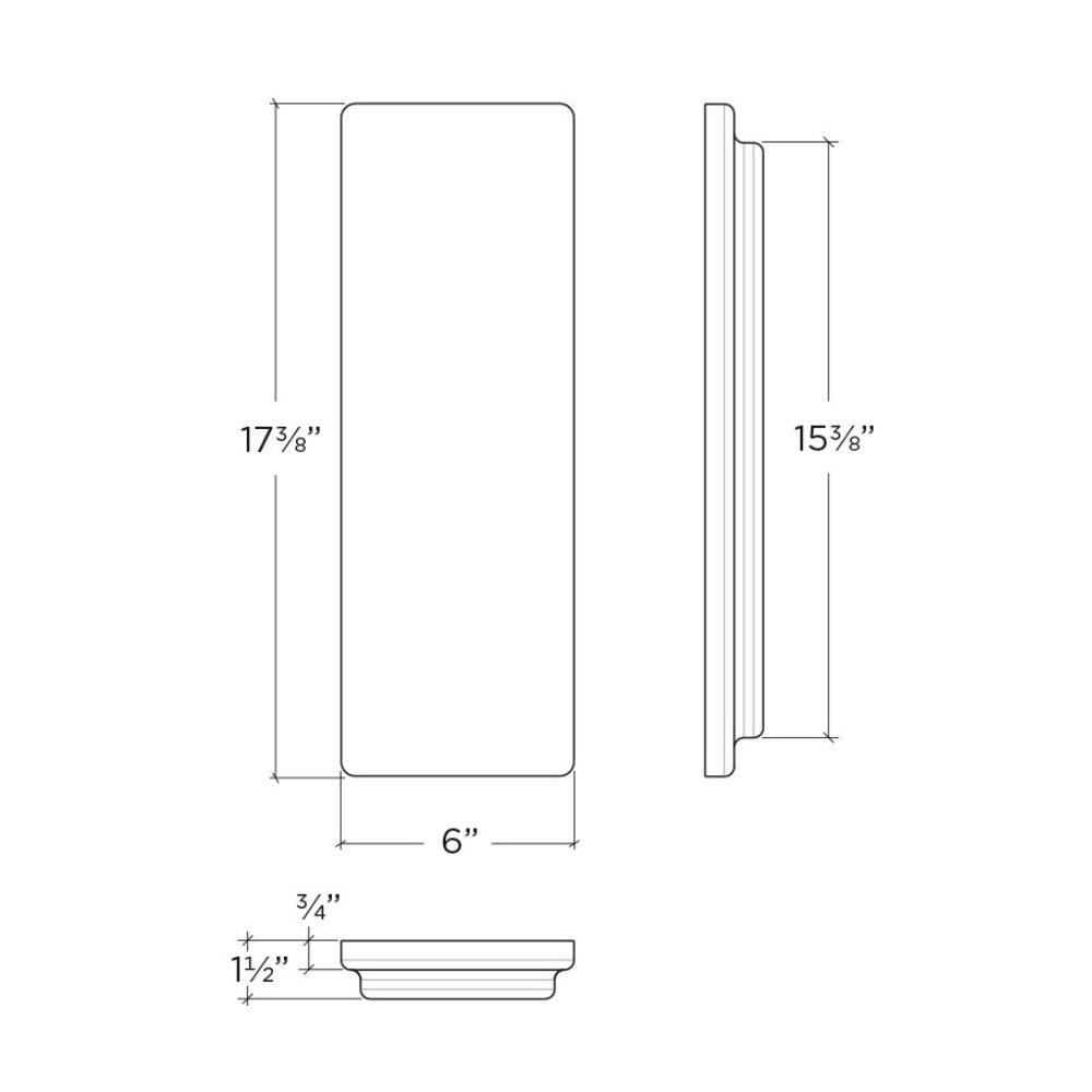 Julien 210061 Cutting Board For Fira Sink With Ledge Walnut 6X17-1/4X1-1/2 2