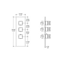 Aquabrass S3295 Square Trim Set For 12002 1/2 And 3002 And 3/4 Thermostatic Valves Brushed Nickel 1