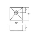 Julien 003613 Urbanedge Bar Sink Undermount 2 Inch Drain Single 15X15X7 2