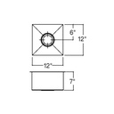 Julien 003668 Urbanedge Bar Sink Undermount 2In Drain Single 12X12X7 2