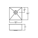 Julien 003931 J7 Bar Sink Undermount 2In Drain Single 15X15X7 2