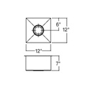 Julien 003923 J7 Bar Sink Undermount 2In Drain Single 12X12X7 2