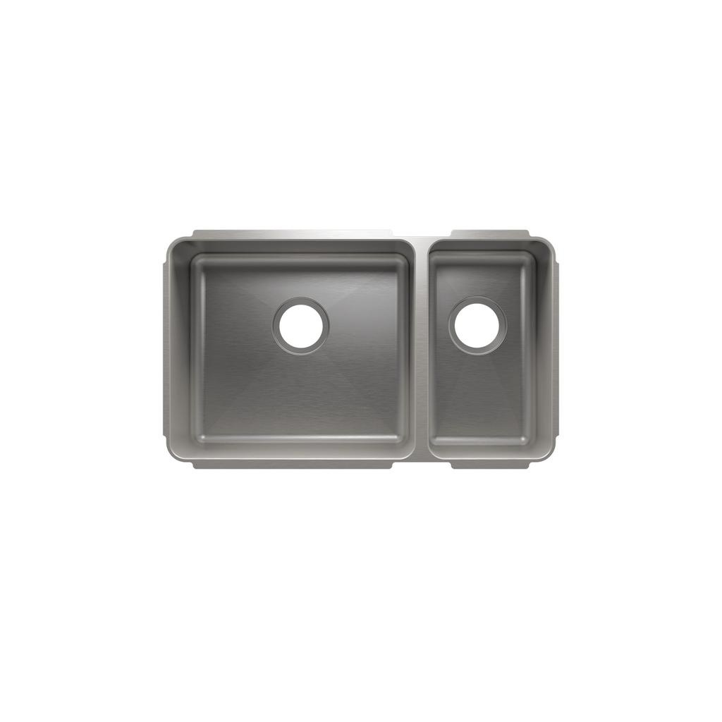 Julien 003256 Classic Sink Undermount Double L18X16X10 R9X16X8 1