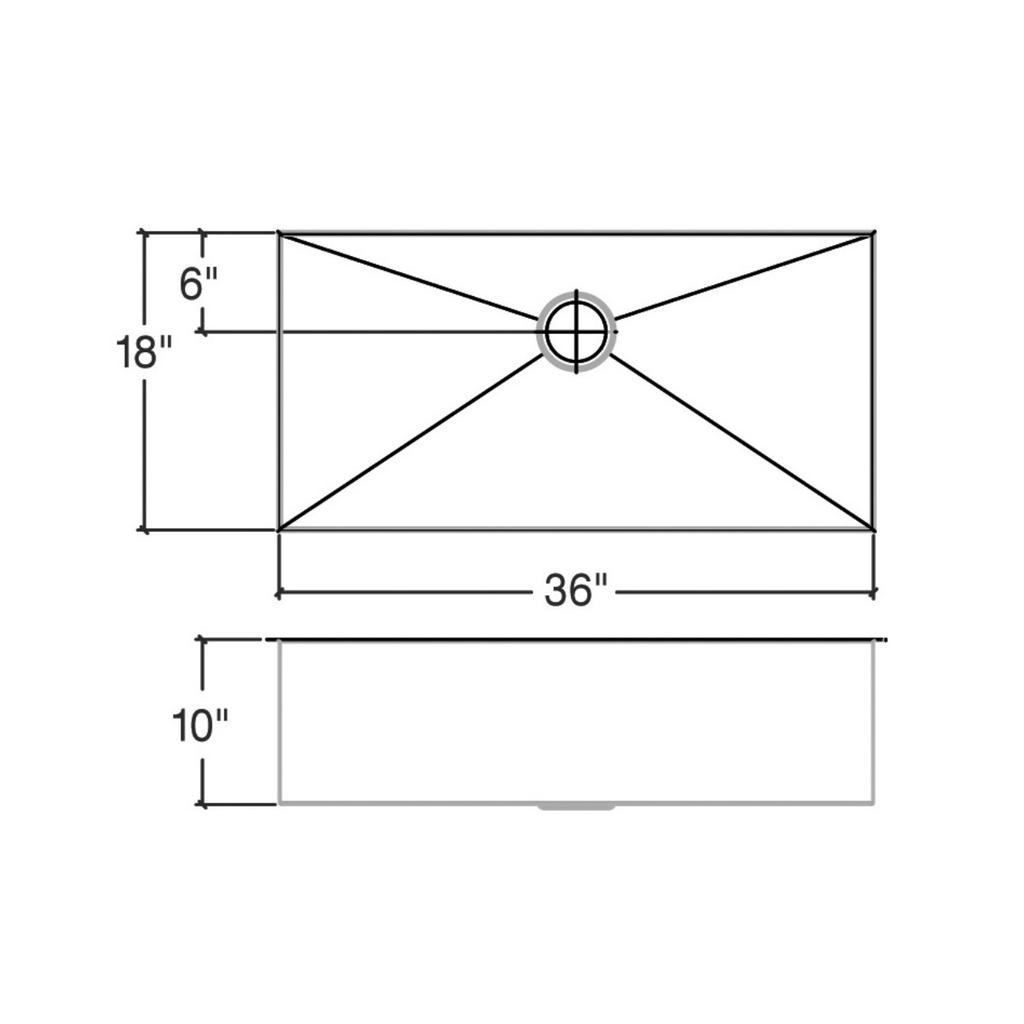 Julien 003257 Classic Sink Undermount Single 36X18X10 2