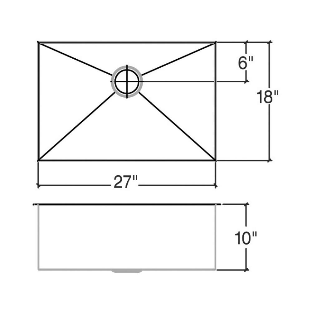 Julien 003226 Classic Sink Undermount Single 27X18X10 2