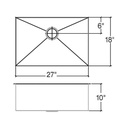 Julien 003226 Classic Sink Undermount Single 27X18X10 2