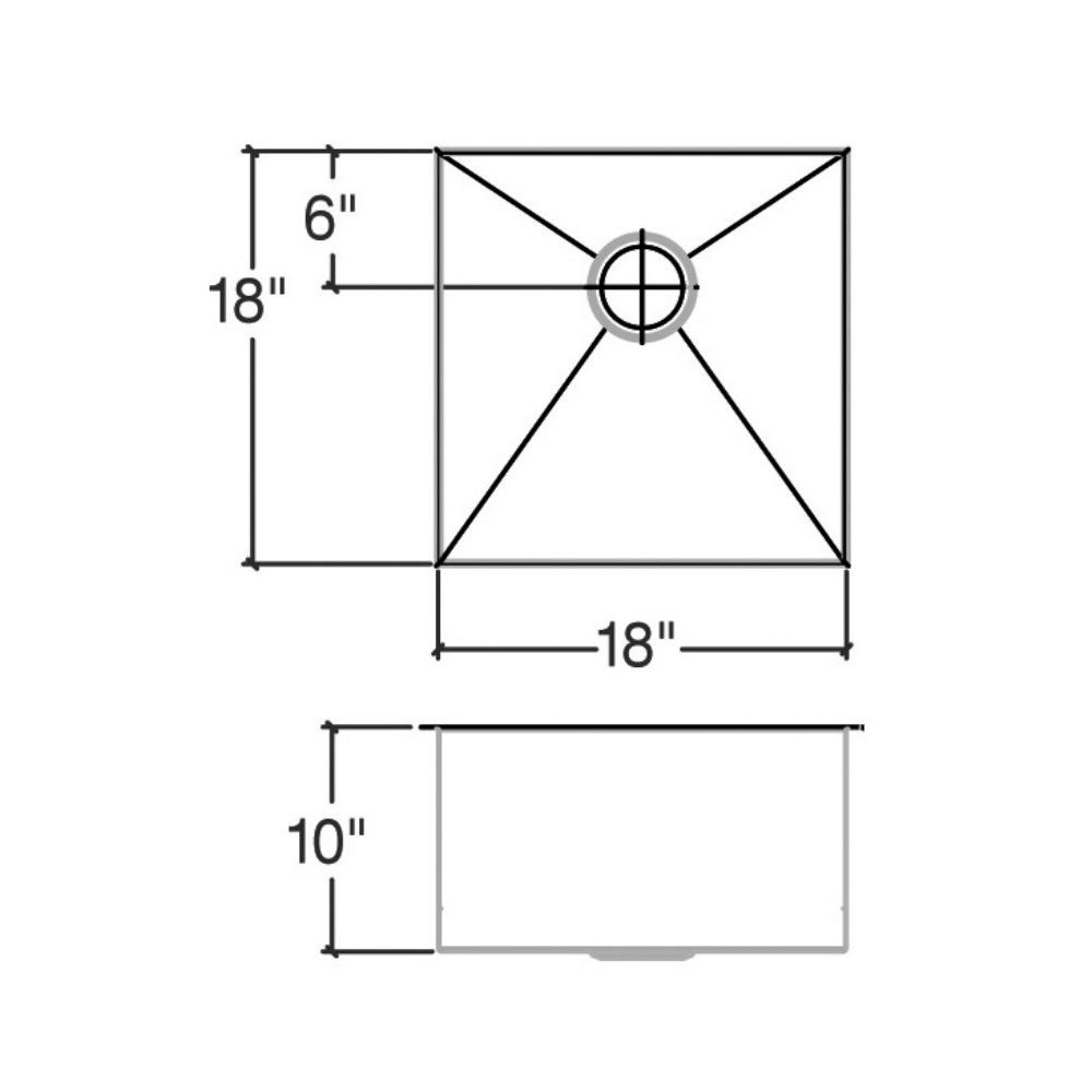 Julien 003258 Classic Sink Undermount Single 18X18X10 2