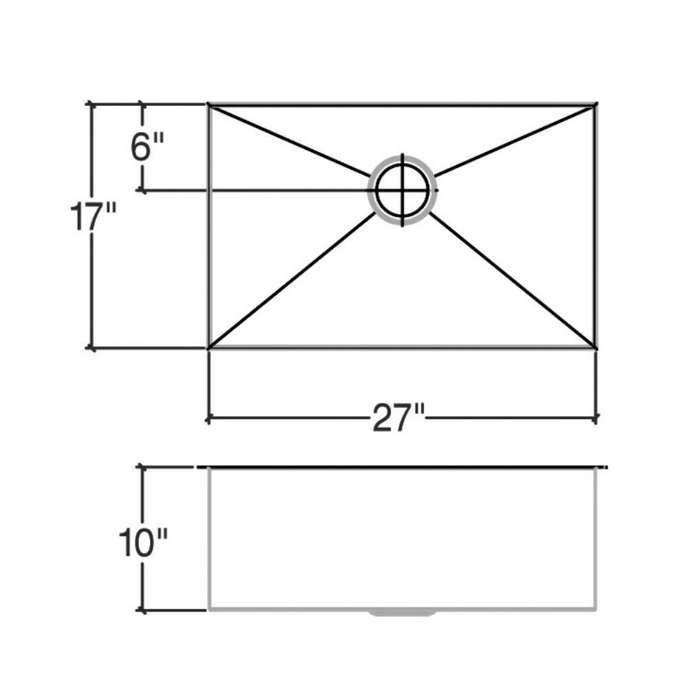 Julien 003218 Classic Sink Undermount Single 27X17X10 2