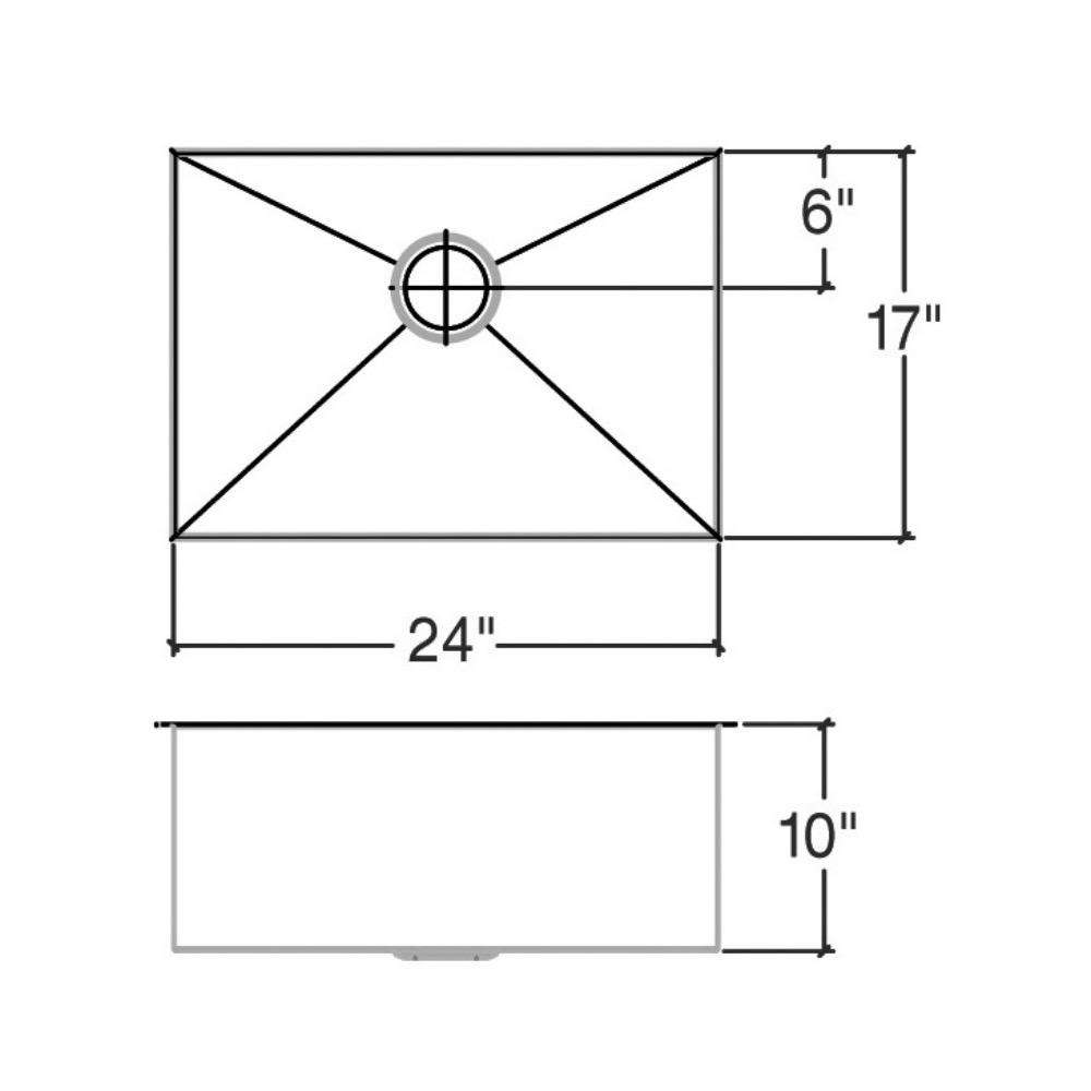 Julien 003217 Classic Sink Undermount Single 24X17X10 2