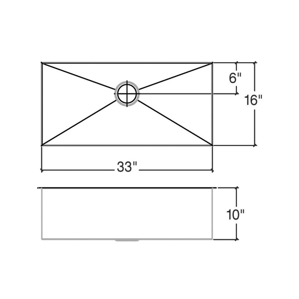 Julien 003214 Classic Sink Undermount Single 33X16X10 2