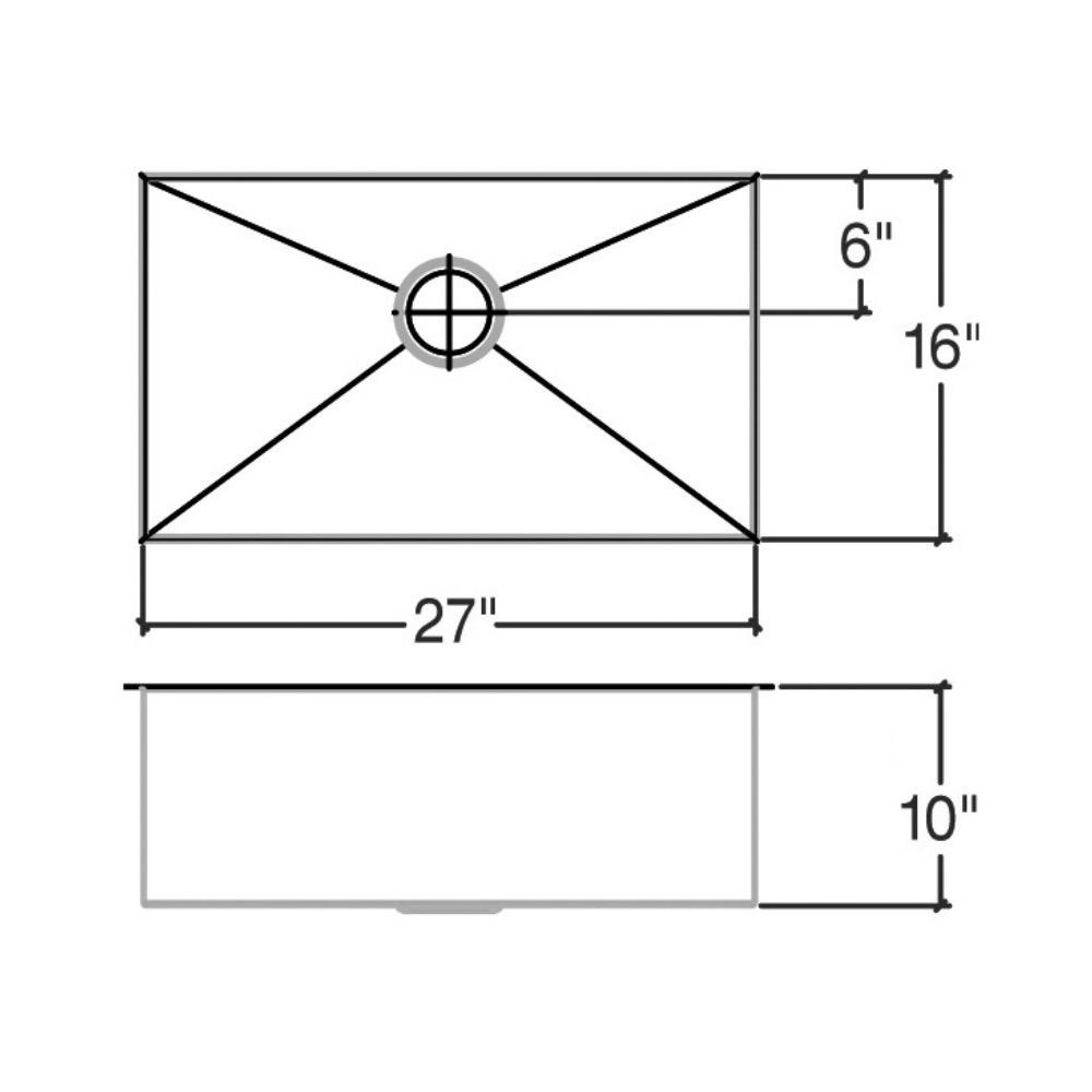 Julien 003211 Classic Sink Undermount Single 27X16X10 2