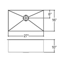 Julien 003211 Classic Sink Undermount Single 27X16X10 2