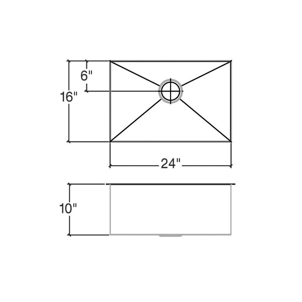 Julien 003209 Classic Sink Undermount Single 24X16X10 2