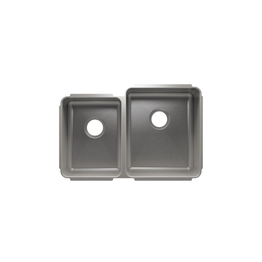 Julien 003247 Classic Sink Undermount Double L12X16X8 R15X18X10 1