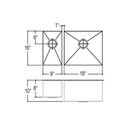 Julien 003246 Classic Sink Undermount Double L9X16X8 R18X16X10 2