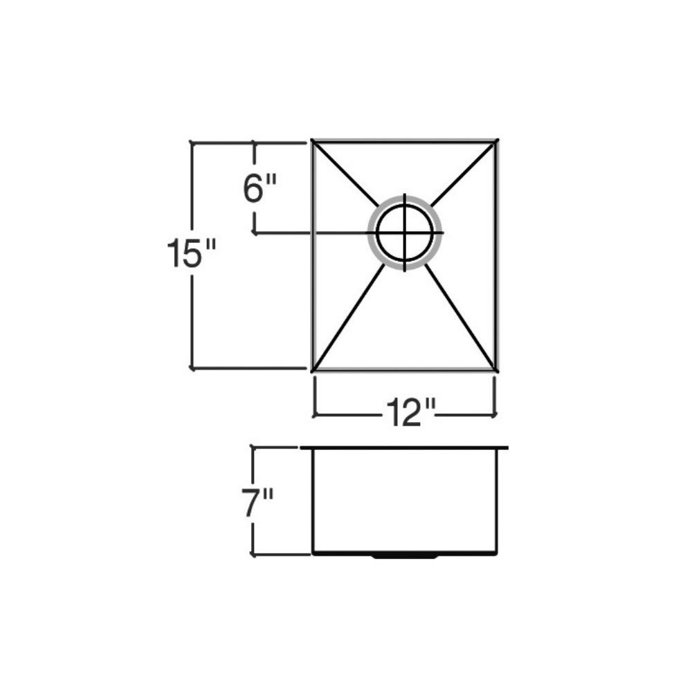 Julien 003228 Classic Bar Sink Undermount Single 12X15X7 2