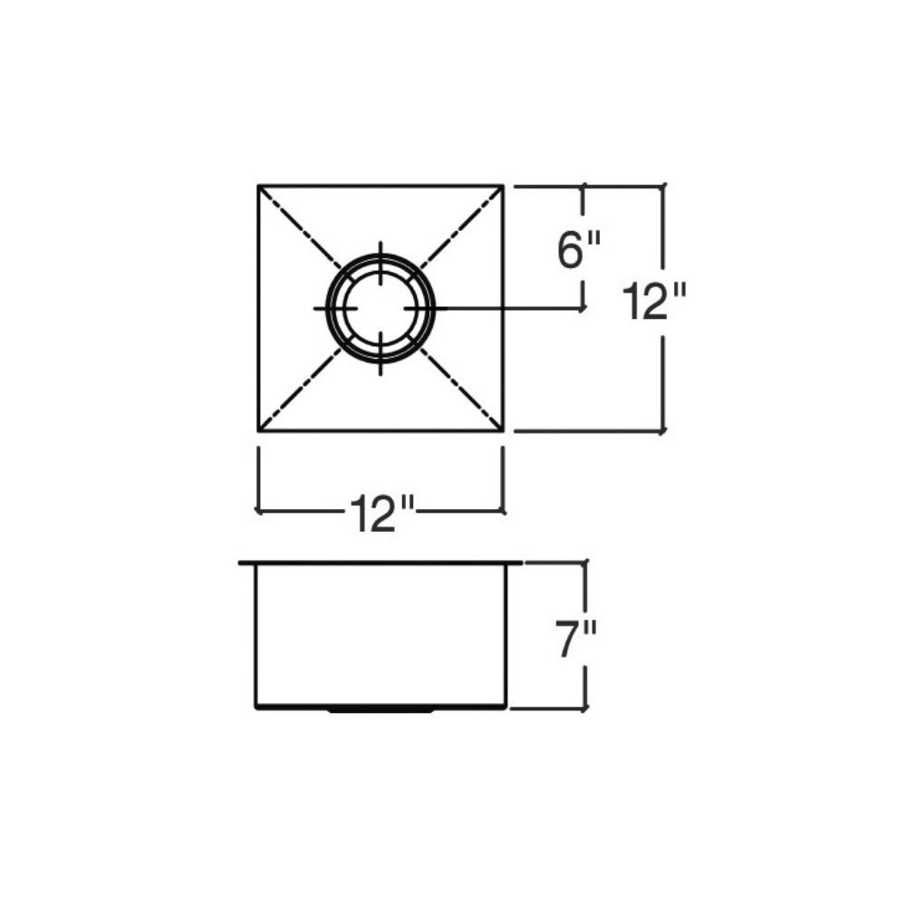 Julien 003219 Classic Bar Sink Undermount 2In Drain Single 12X12X7 2