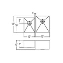 Julien 003984 J7 Sink Undermount Double L12X16X8 R15X18X10 2