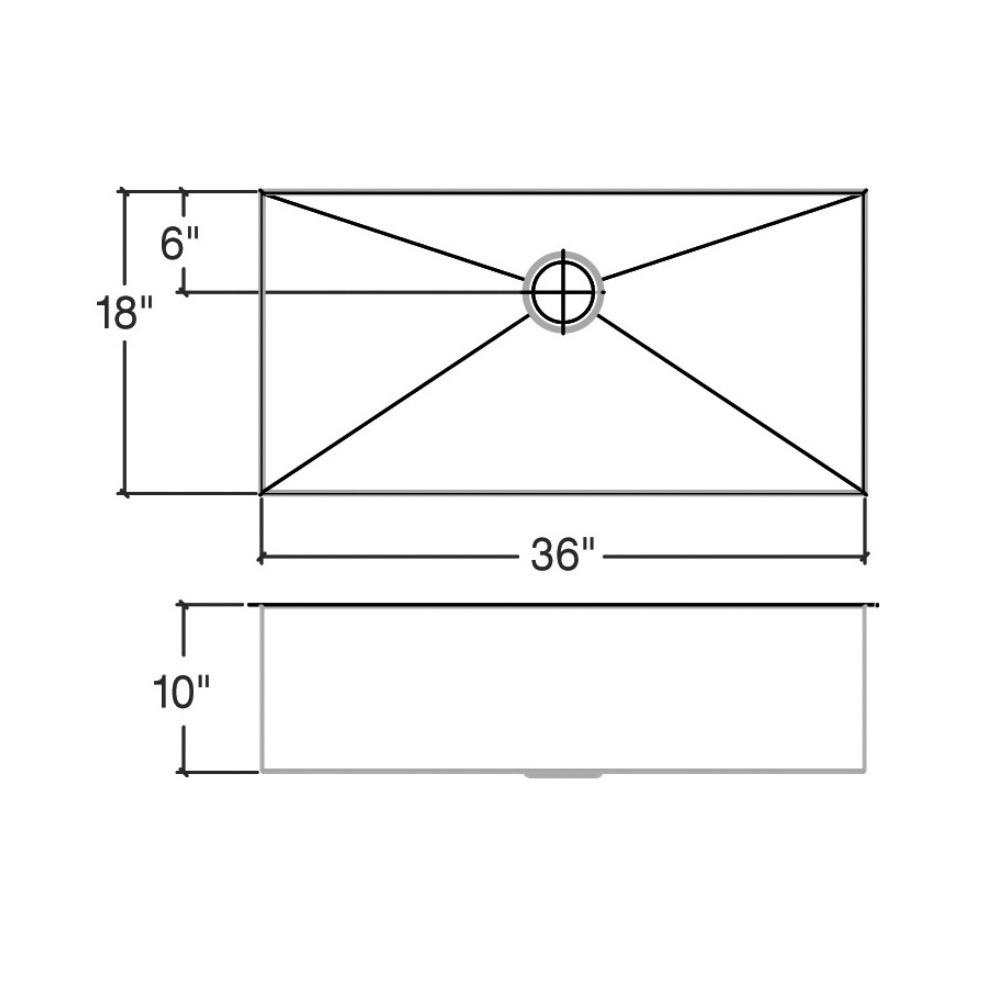 Julien 003946 J7 Sink Undermount Single 36X18X10 2