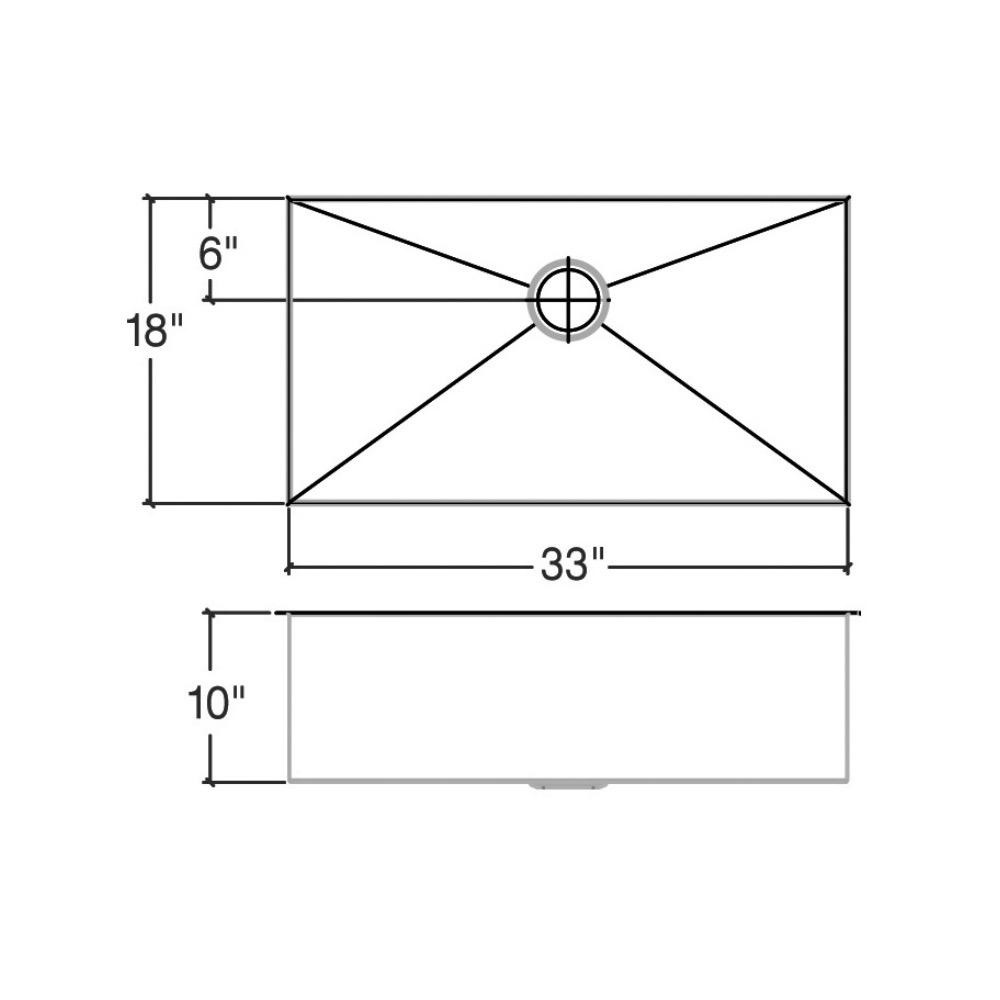 Julien 003944 J7 Sink Undermount Single 33X18X10 2