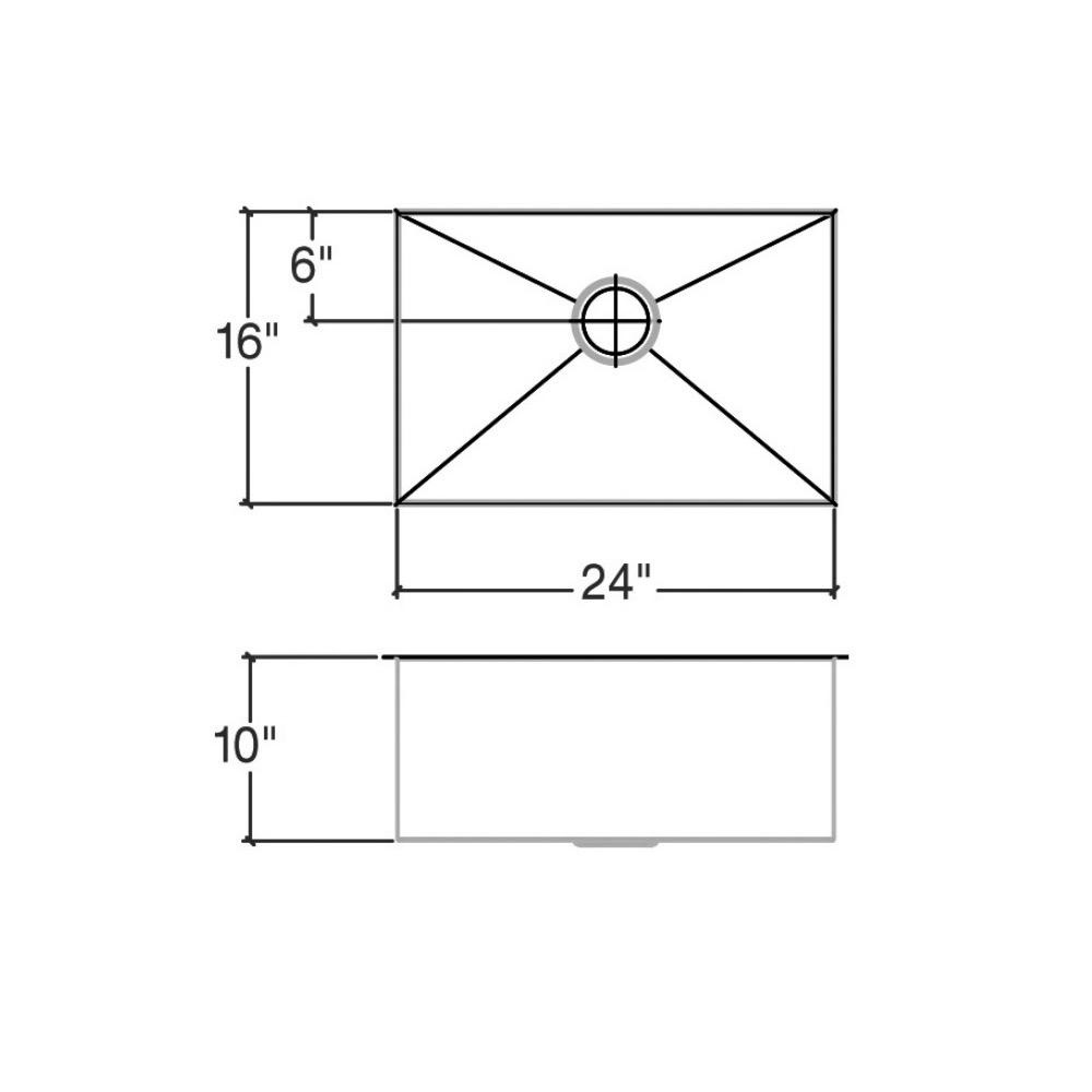 Julien 003918 J7 Sink Undermount Single 24X16X10 2