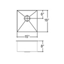 Julien 003909 J7 Sink Undermount Single 15X16X8 2