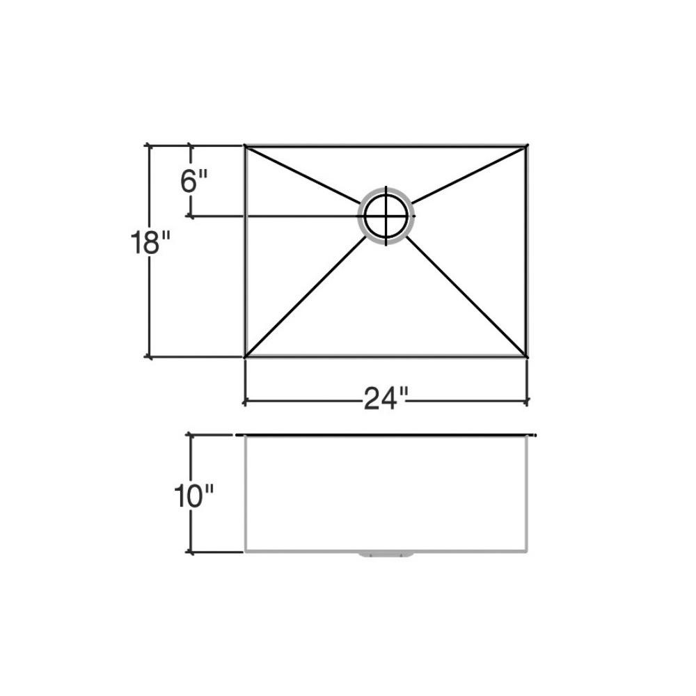 Julien 003629 Urbanedge Sink Undermount Single 24X18X10 2