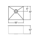 Julien 003647 Urbanedge Sink Undermount Single 18X16X10 2