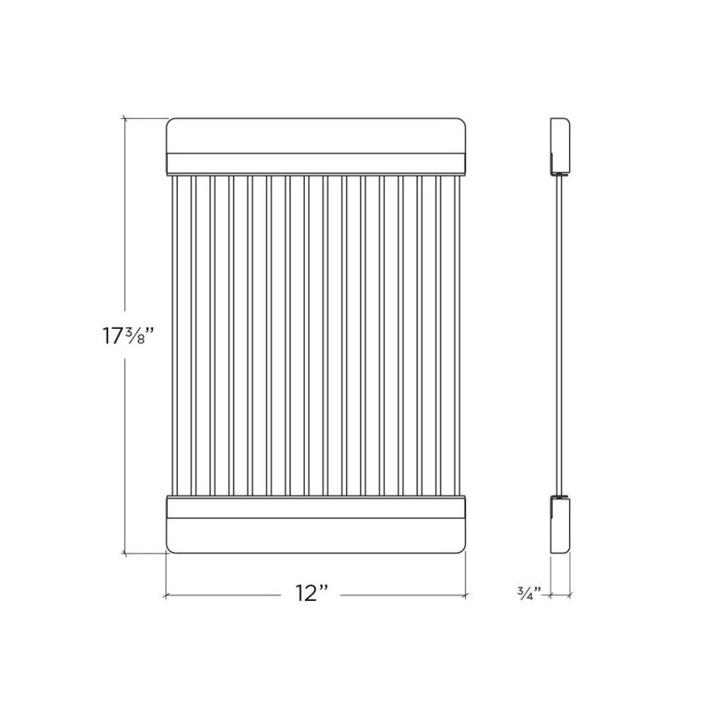 Julien 215009 Drying Rack For Fira Sink With Ledge Walnut Handles 12X17-1/4X3/4 2