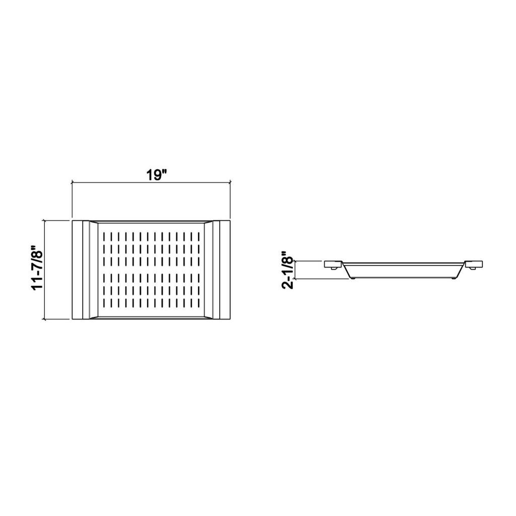 Julien 205331 Colander For 18In Sink Maple Handles 12X19X2-1/4 2