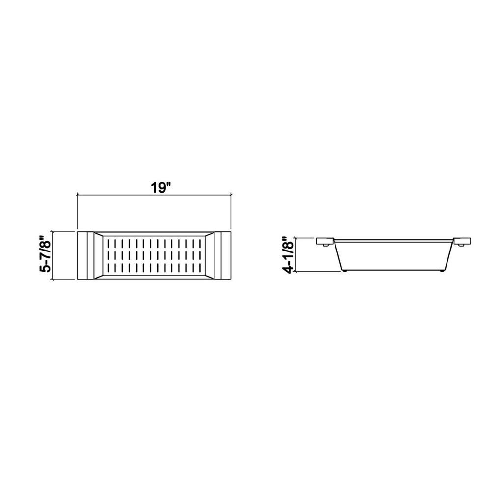 Julien 205325 Colander For 18In Sink Maple Handles 6X19X4-1/4 2