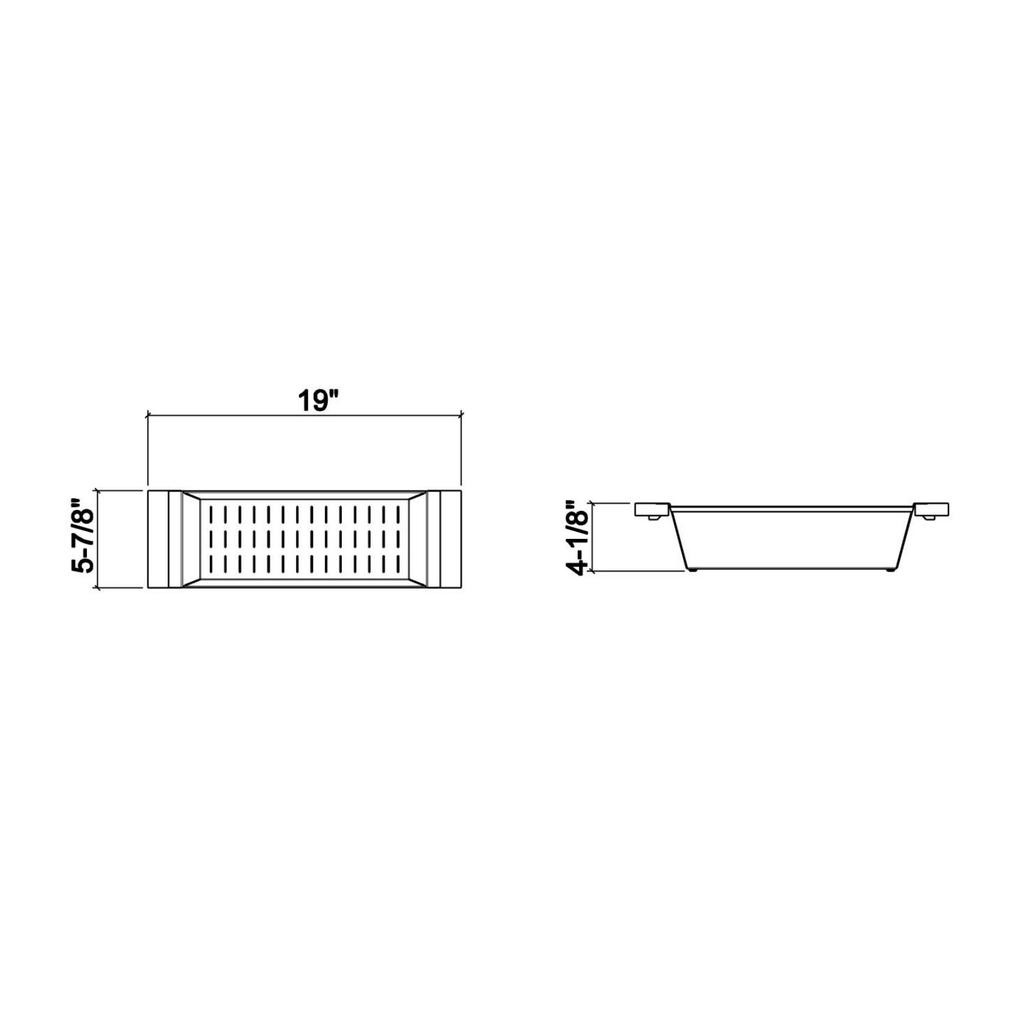 Julien 205225 Colander For 18In Sink Walnut Handles 6X19X4-1/4 2