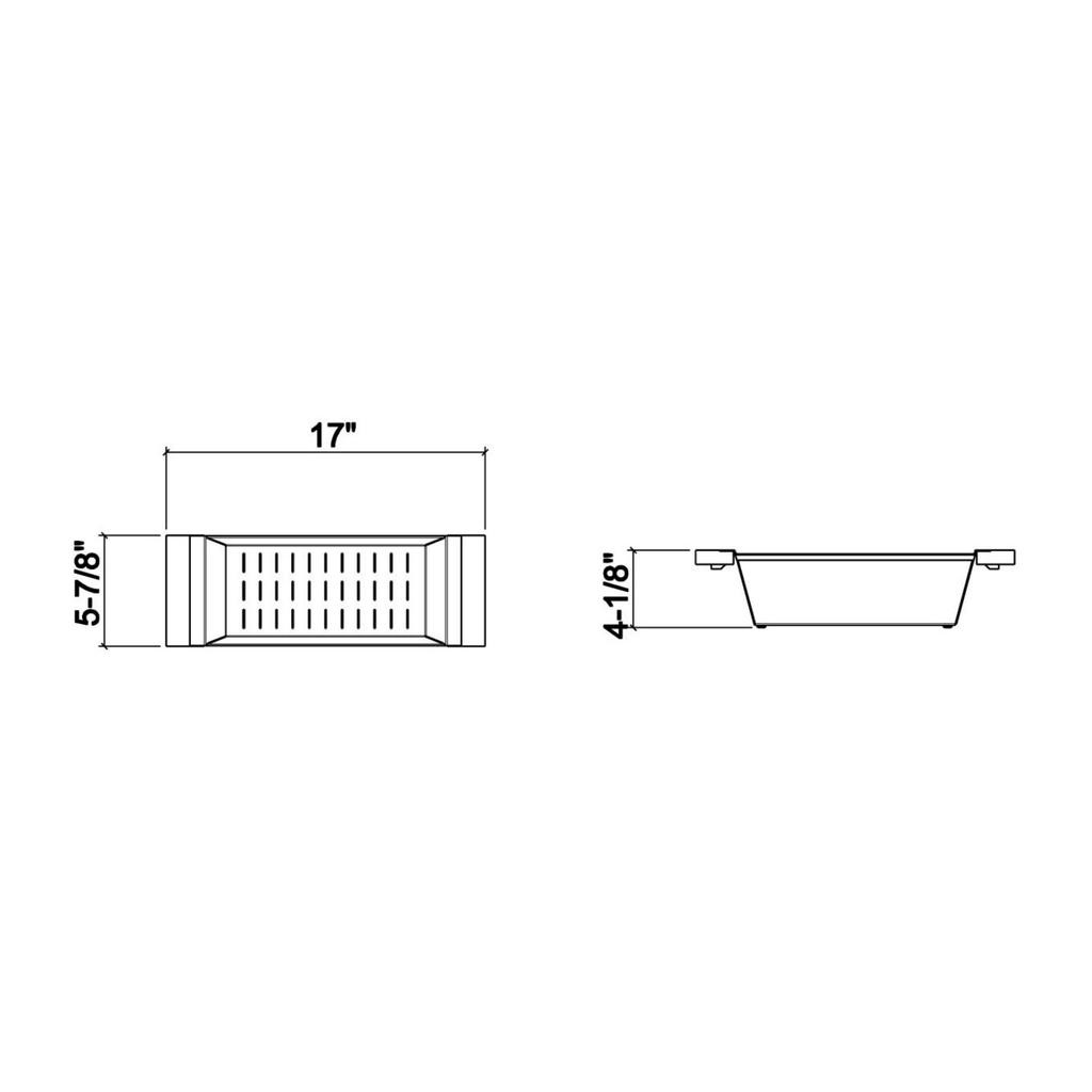 Julien 205223 Colander For 16In Sink Walnut Handles 6X17X4-1/4 2