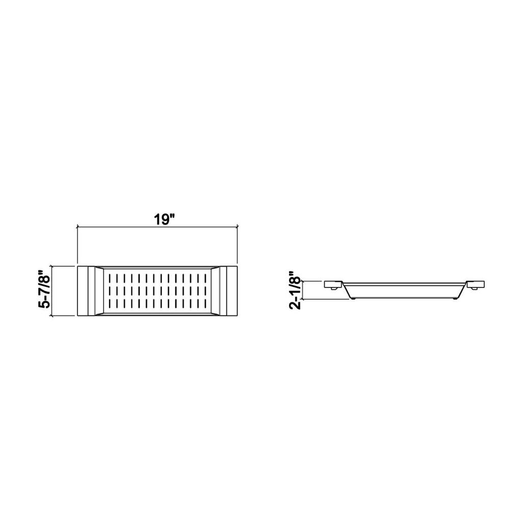 Julien 205219 Colander For 18In Sink Walnut Handles 6X19X2-1/4 2