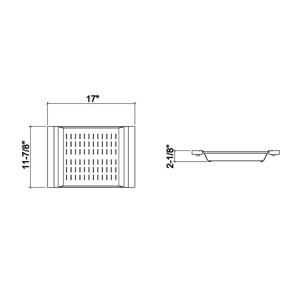 Julien 205229 Colander For 16In Sink Walnut Handles 12X17X2-1/4 2