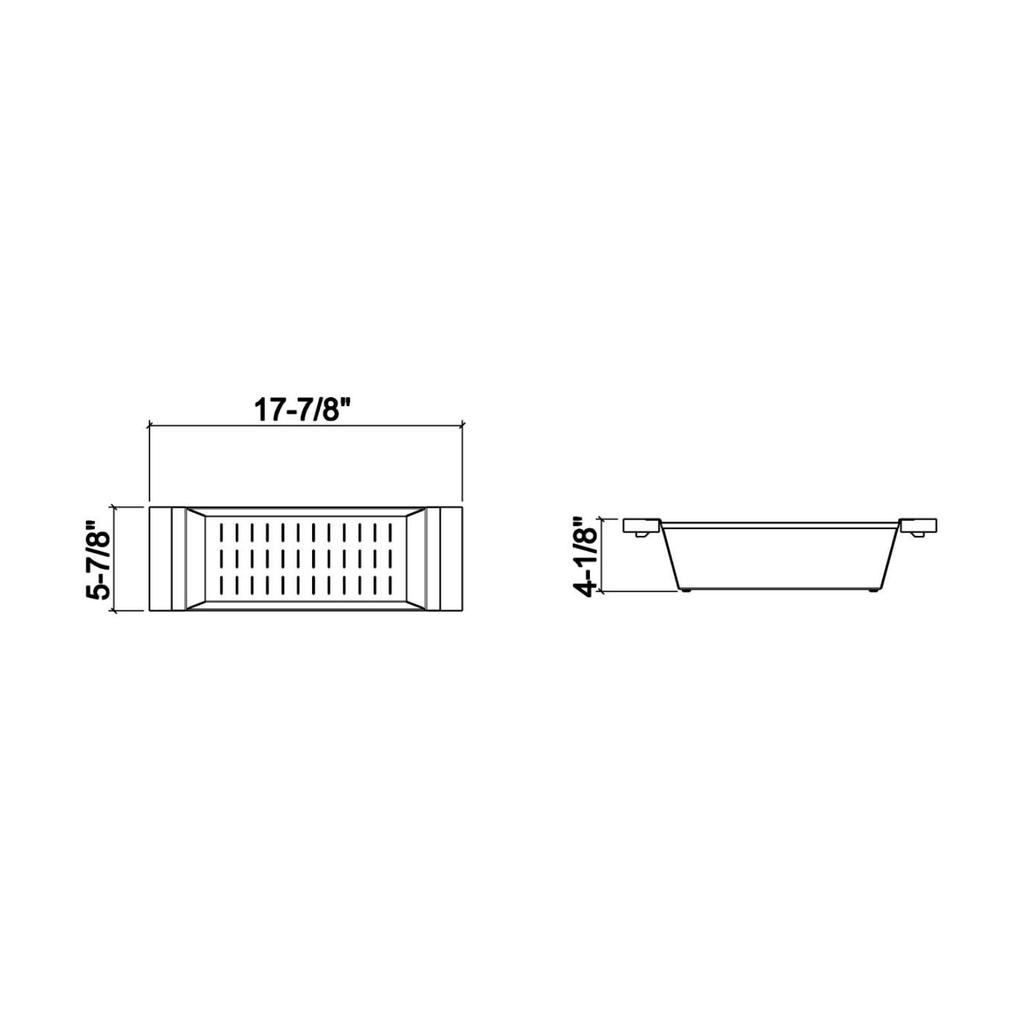 Julien 205324 Colander For 17In Sink Maple Handles 6X18X4-1/4 2