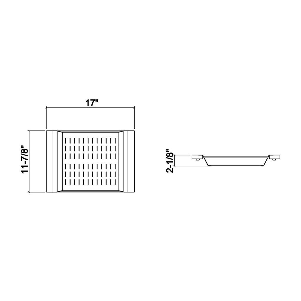 Julien 205329 Colander For 16In Sink Maple Handles 12X17X2-1/4 2