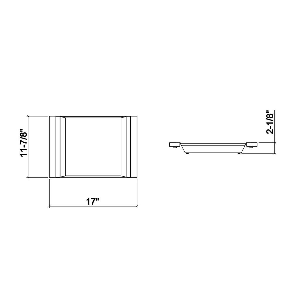 Julien 205232 Tray For 16In Sink Walnut Handles 12X17X2-1/4 2