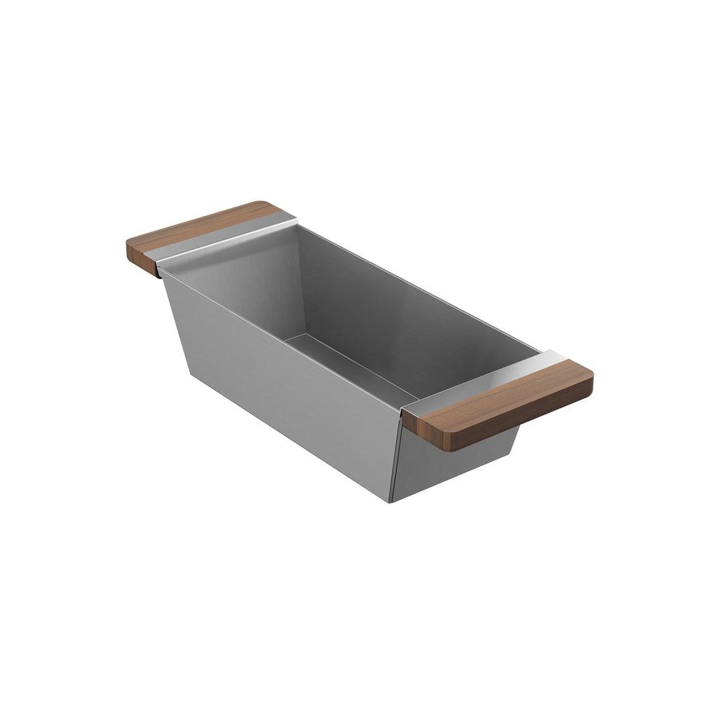 Julien 205039 Bin For Fira Sink W/Ledge Walnut Handles 6X17-1/4X4-1/4 1