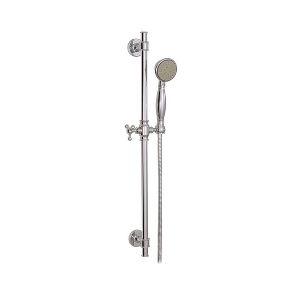 Aquabrass 12762 Complete Shower Rails Aquaklassic Complete Shower Rail Brushed Nickel 1