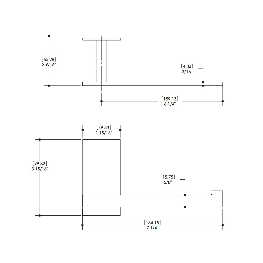 Aquabrass 8611 Serie 8600 7 1/2 Wallmount Paper Holder Polished Chrome 2