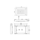 Aquabrass 957 Cura 12 x 8 Recessed Rainhead 2