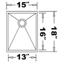 Blanco 400430 Radius 10 U Stainless Steel Undermount Small Bar Sink 2