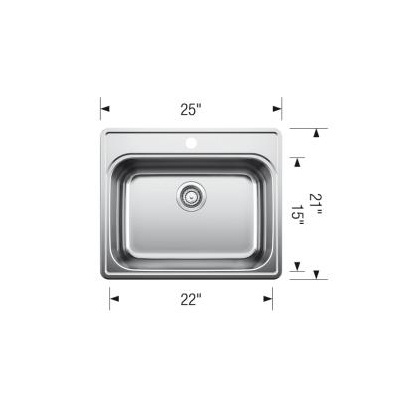 Blanco 401101 Essential Single Hole Kitchen Sink 2